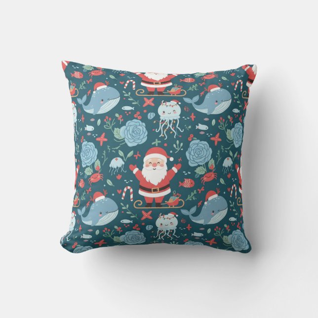 Cojín Decorativo Feliz Navidad! Cushion feriado de Ocean Friends (Anverso)