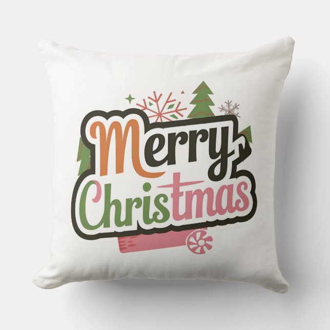 Cojín Decorativo Feliz Navidad Cute Nuevo Modelo: En Venta (Anverso)