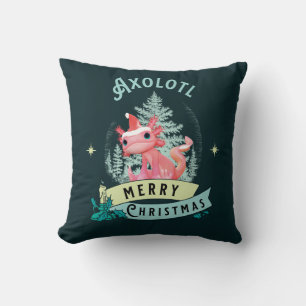 Cojín Decorativo Feliz Navidad de Ajolote Divertido