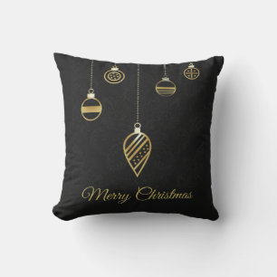 Cojín Decorativo Feliz Navidad Decorativa Geometría de oro