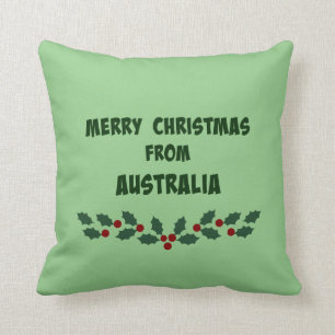 Cojín Decorativo Feliz Navidad desde Australia