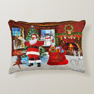 Cojín Decorativo Feliz Navidad desde Santa Claus
