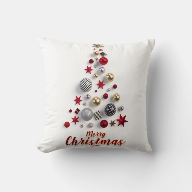 Cojín Decorativo Feliz Navidad e invierno (Anverso)