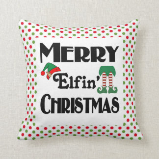 Cojín Decorativo Feliz Navidad Elfin'