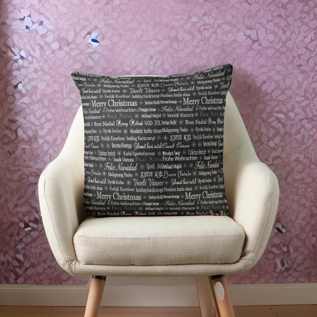 Cojín Decorativo Feliz Navidad en diferentes idiomas (Subido por el creador)