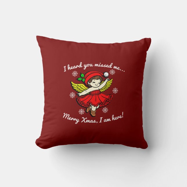 Cojín Decorativo Feliz Navidad estoy aquí (Anverso)