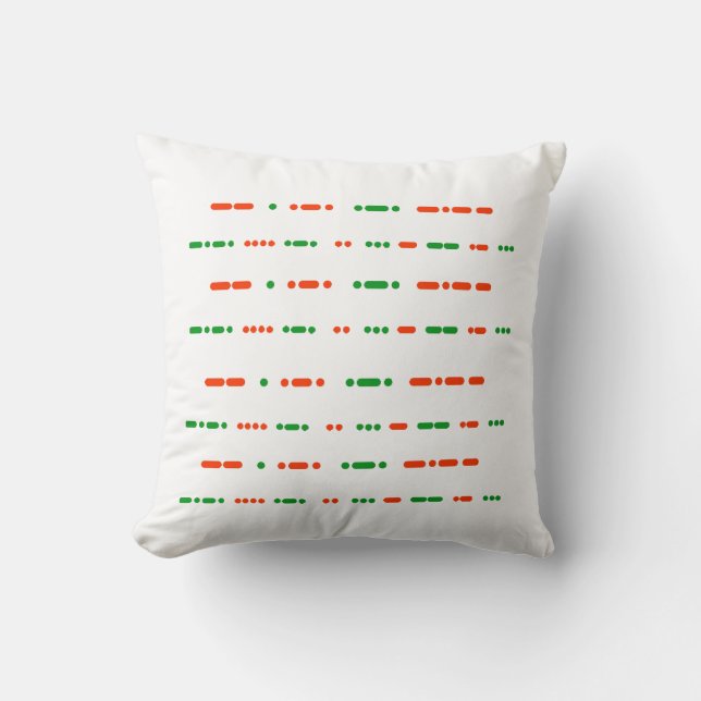 Cojín Decorativo Feliz Navidad Felices Fiestas Morse Code Pillow (Anverso)