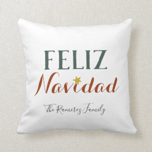 Cojín Decorativo Feliz Navidad, fiesta de Navidades minimalistas