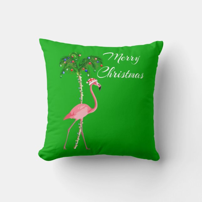 Cojín Decorativo Feliz Navidad Flamenco (Anverso)