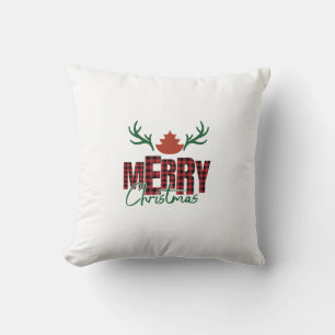 Cojín Decorativo "Feliz Navidad" Flannel Textura Plaza Pillow -