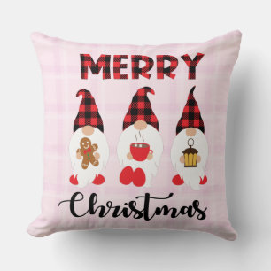 Cojín Decorativo Feliz Navidad - Gnomes de escúfalo