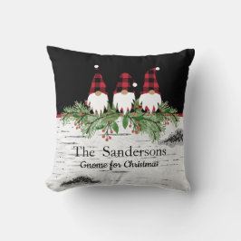 Cojín Decorativo Feliz Navidad Gnomes Garland
