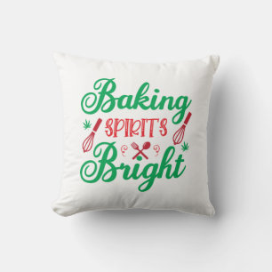 Cojín Decorativo Feliz Navidad Hornear Spirits Bright