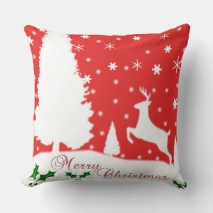 Cojín Decorativo Feliz Navidad Invierno Snowflakes