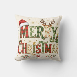 Cojín Decorativo Feliz Navidad minimal chic