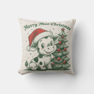 Cojín Decorativo Feliz Navidad Moo