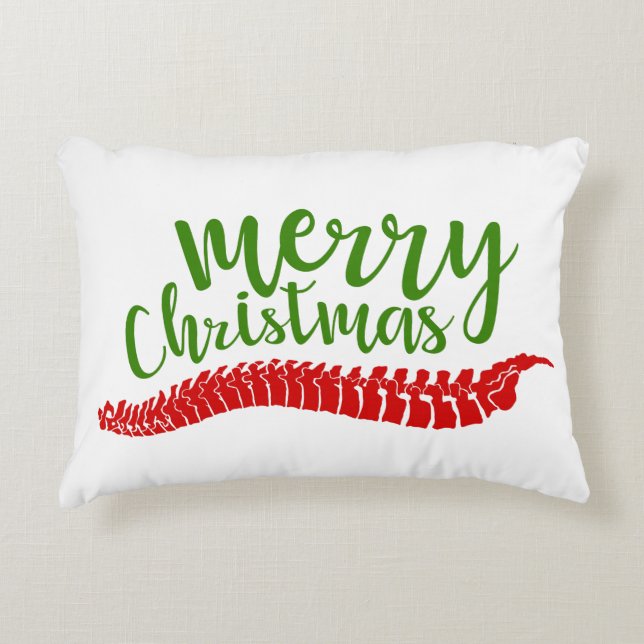 Cojín Decorativo Feliz Navidad, Navidades quiroprácticos (Anverso)