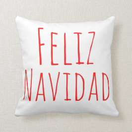Cojín Decorativo Feliz Navidad, Navidades rojos y blancos