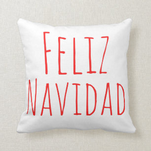 Cojín Decorativo Feliz Navidad, Navidades rojos y blancos