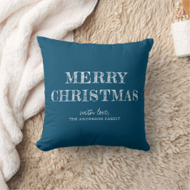 Cojín Decorativo Feliz Navidad Nombre personalizado moderno simple
