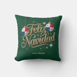Cojín Decorativo Feliz Navidad Panamá Navidad Personalizada