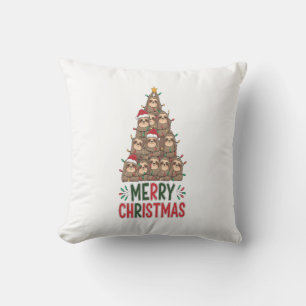 Cojín Decorativo Feliz Navidad Perezoso Árbol