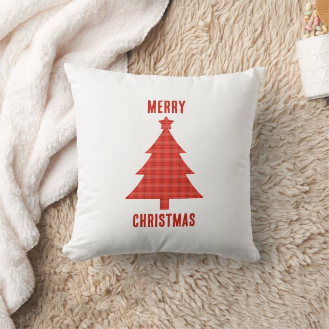 Cojín Decorativo Feliz Navidad Personalizada Red Plaid (Manta)