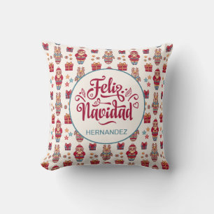 Cojín Decorativo Feliz Navidad Personalizado