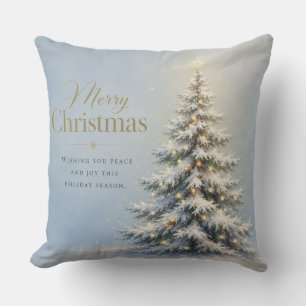 Cojín Decorativo Feliz Navidad Pino Nevado