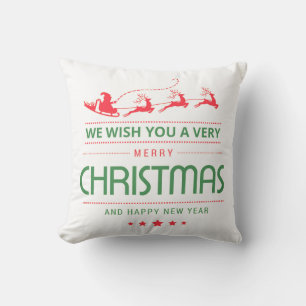 Cojín Decorativo Feliz Navidad Santa Claus Reindeer   NAVIDADES