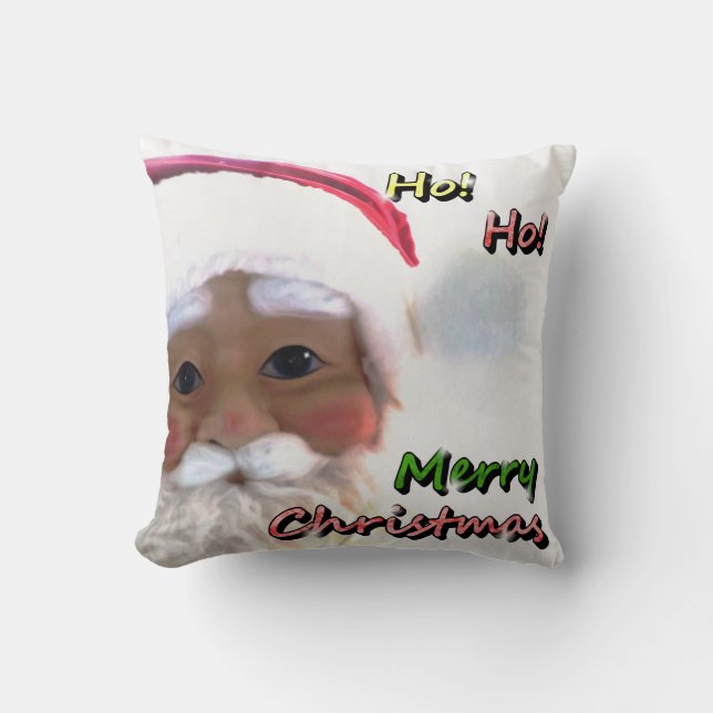 Cojín Decorativo Feliz Navidad Santa Cláusula (Anverso)