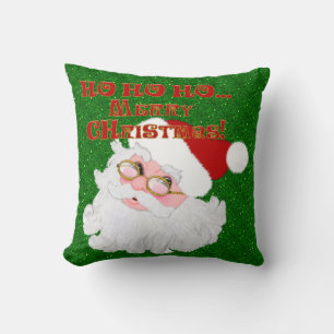 Cojín Decorativo Feliz Navidad Santa Face Square Pillow