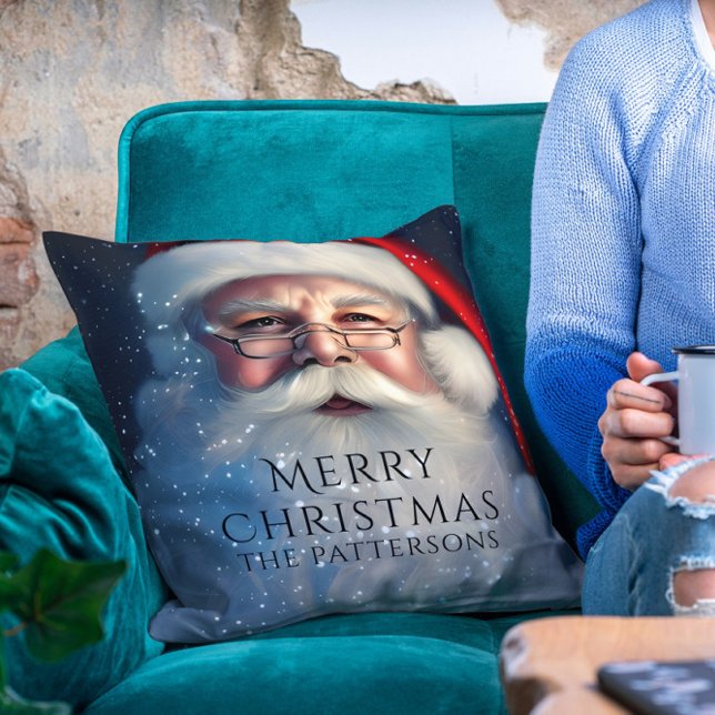 Cojín Decorativo Feliz Navidad Santa Festividad de Invierno (Subido por el creador)