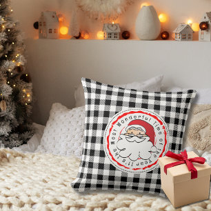 Cojín Decorativo Feliz Navidad Santa Personalizado Buffalo Placa