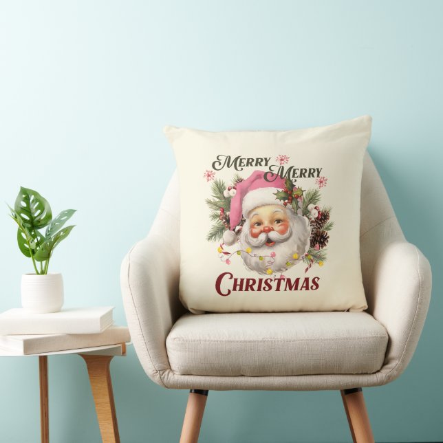 Cojín Decorativo Feliz Navidad - Santa Rosa (Silla)
