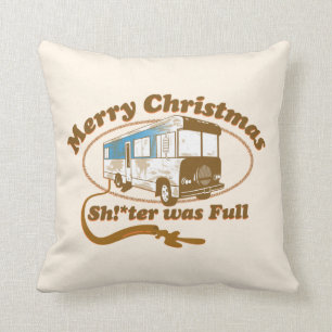 Cojín Decorativo ¡Feliz Navidad, Sh!*estaba lleno