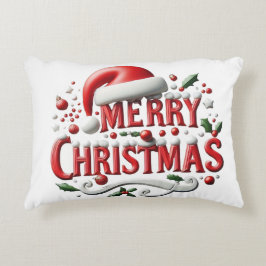Cojín Decorativo Feliz Navidad Sombrero de Santa