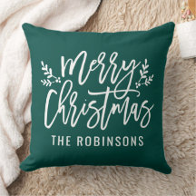 Feliz Navidad Verde Familia Personalizado Moderna