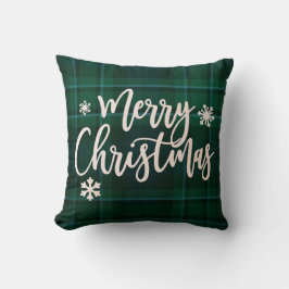 Cojín Decorativo Feliz Navidad Verde Placa