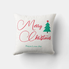 Cojín Decorativo Feliz Navidad y Árbol de Navidad