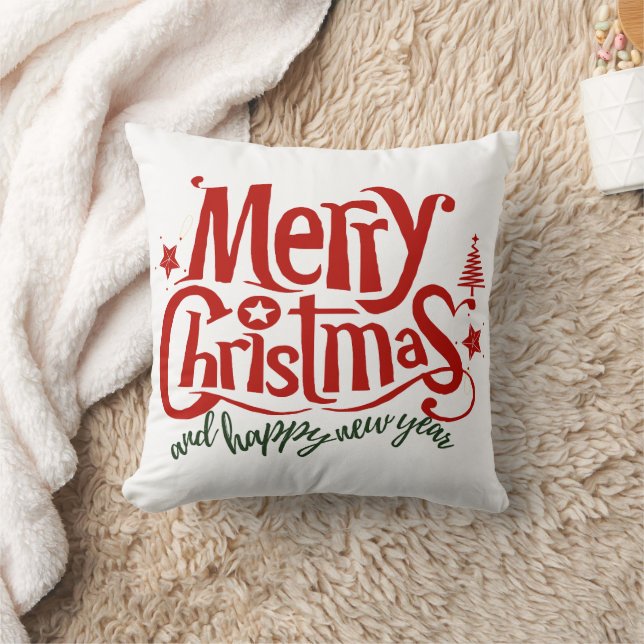 Cojín Decorativo Feliz navidad y feliz año nuevo (Manta)