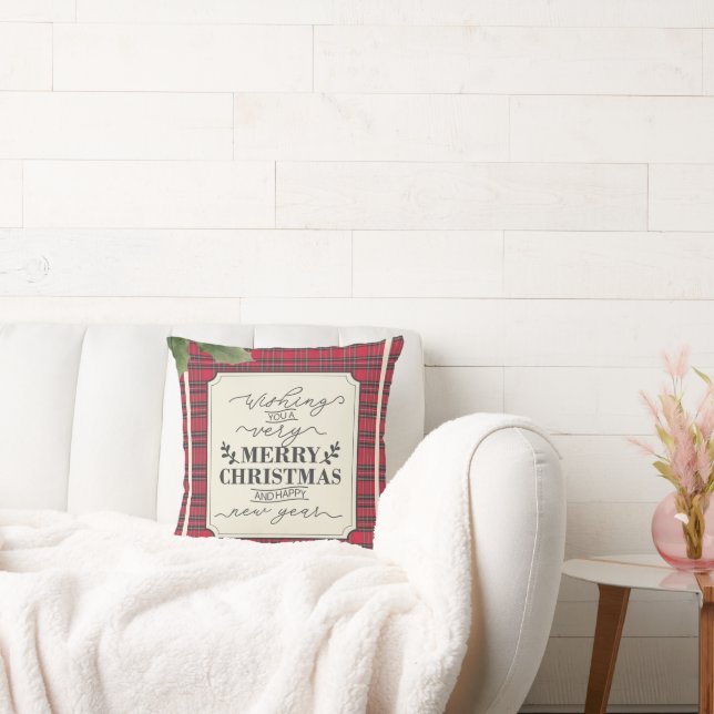 Cojín Decorativo Feliz Navidad y feliz año nuevo nombre de artán (Sofá)