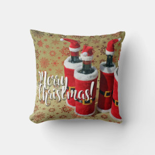 Cojín Decorativo ¡Feliz Navidad y Vino Pillow!