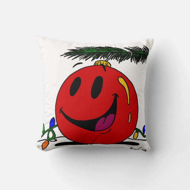 Cojín Decorativo Feliz Ornamento Pillow - Verde (Anverso)
