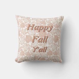 Cojín Decorativo Feliz Otoño a Todos - Acento de Hojas de Otoño Ele