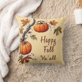 Cojín Decorativo Feliz Otoño a Todos - Calabaza 