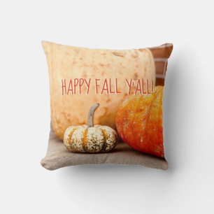 Cojín Decorativo feliz otoño a todos fotografía de calabaza persona