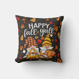 Cojín Decorativo Feliz Otoño Para Todos Pareja de Gnomo Adorable