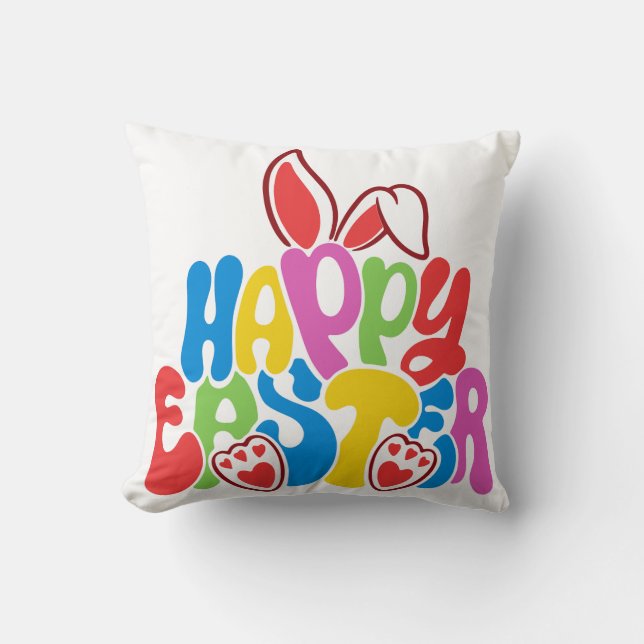 Cojín Decorativo Feliz Pascua (Anverso)