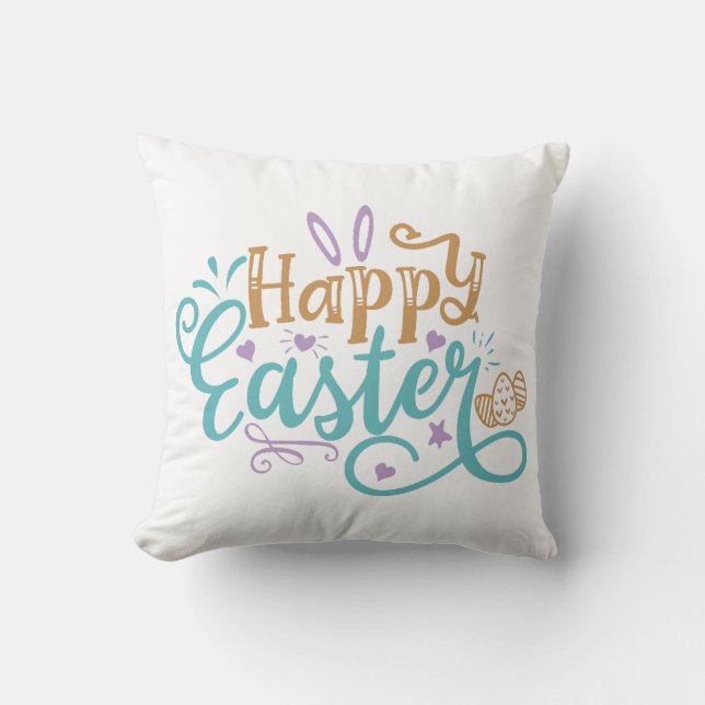 Cojín Decorativo Feliz Pascua (Anverso)